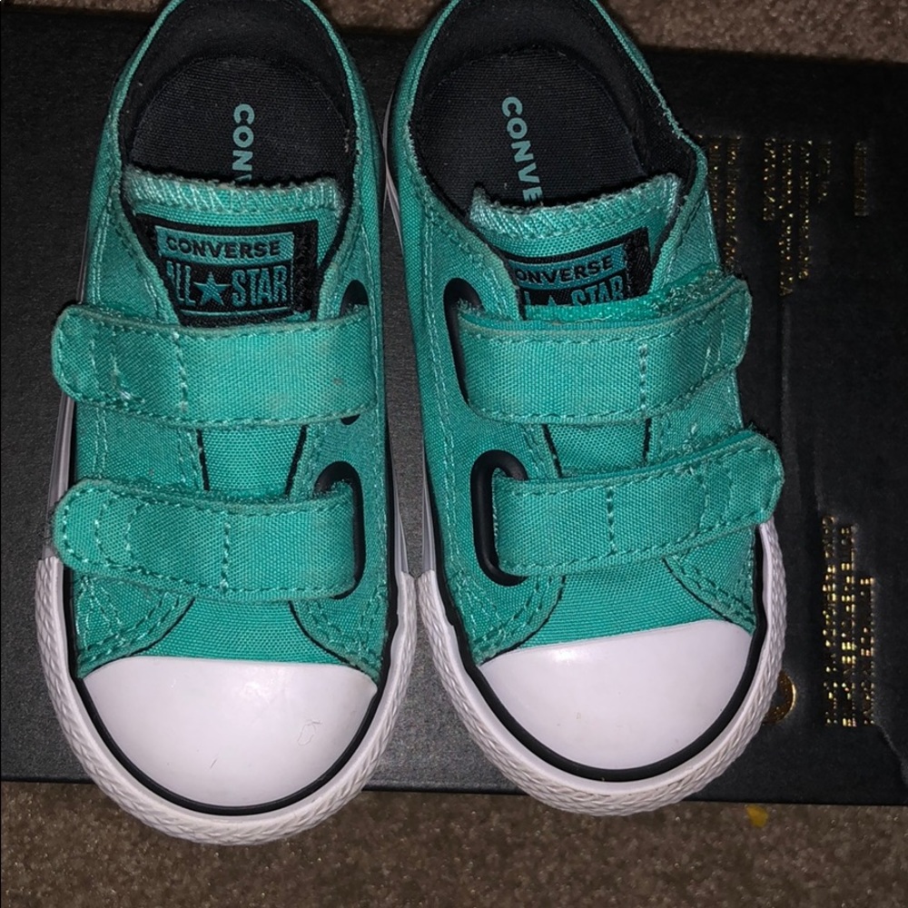 Teal Toddler Converse shoes